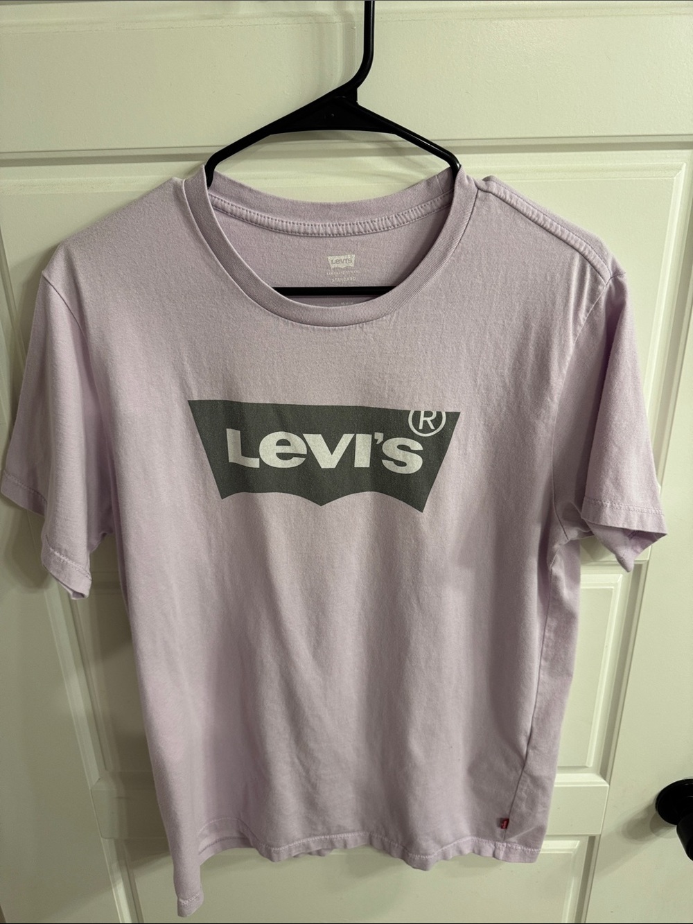 Levi's Lavender Short Sleeve Tee with Gray Logo
